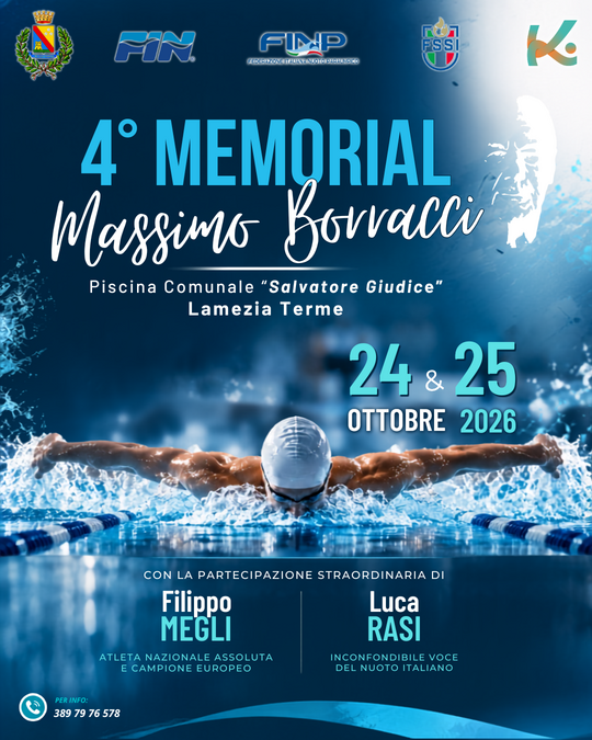 Lamezia Terme ancora palcoscenico del grande nuoto per il 4° Memorial Massimo Borracci